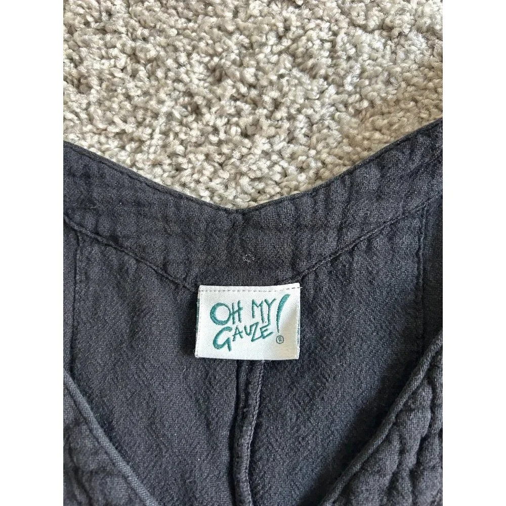 Oh My Gauze Women's Sz S/M Black V-Neck Long Maxi Dress - Picture 4 of 8